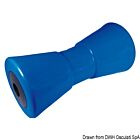 Centrale rol, blauw 200 mm Ø gat 17 mm