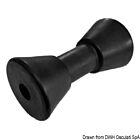 Centrale rol, zwart 190 mm Ø gat 21 mm