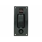 Curved add-on panel USB stopcontact dubbel 3,4A