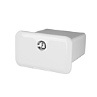 Nuova Rade vide-poches pour VHF ou autres. 174 x 292mm. blanc. avec serrure