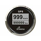 Silver serie GPS speedometer digitaal 52mm zwart