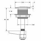 Toggle clasp 65mm flat recessed
