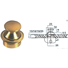 Polished brass knob
