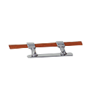 Taquet en bois et laiton chromé 138mm