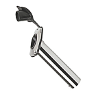 Chromed-brass flush-mount fishing rod holder