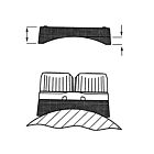 Ronstan RF5416 gebogen basisplaat voor schootklem medium zwart
