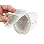 Chromed Shower Head with White Round Housing and 3m Hose