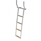 Telescopische Zwemtrap voor Platform – Teak Treden