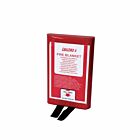 Fire blanket 1.00M x 1.00M in rigid ABS container