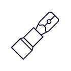 Cosse plate mâle semi-isolée 6.3mm R (6)