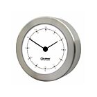 Stainless steel brushed clock 100mm