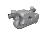 VETUS waterlock for long exhaust pipes, type LSS, 45 mm