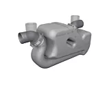 Cadenas Vetus pour tuyaux d’échappement longs, type LSS, 40, 45 ou 50mm