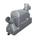 Sas en plastique Vetus type LP50 avec entrée pivotante, 51 mm