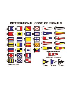 Internat. Code of Signals Chart, Adhessive, 16x12cm