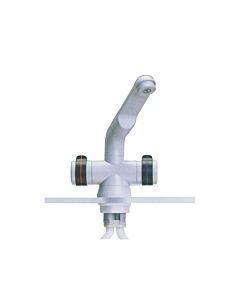 Mixer tap Talamex white 1-whole (connection hose 10mm)
