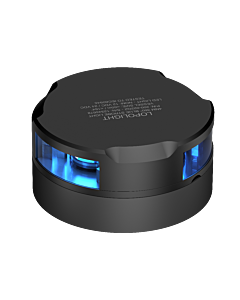 Lopolight Navigation light LED 200-022G2S-B 4nm 360° Blue Strobe (blk), hor mnt, 0.7m - Black