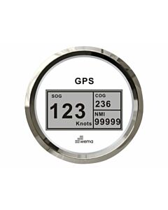 WEMA Silver serie GPS speedometer digitaal wit NMEA200