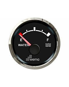 WEMA Silver serie tankmeter water zwart NMEA200