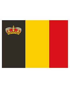 Belgische vlag met kroon