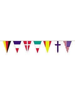 Guirlande de pavillons Talamex – pavillons internationaux 12 m | 18 x 36 cm