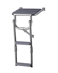 Nuova Rade Platform ladder Inox 316 met 2 Kunststof treden