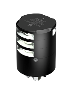 Lopolight Navigation light LED 301-105ST+112G2-B-CD 3nm dbl Stern+3nm 360° white, black anodized
