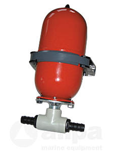 Johnson Pump accumulator (expansietank), voordruk 0,8bar, werkdruk max. 12bar, stalen tank 2l
