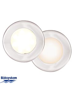 Plafondverlichting Batsystem NOVA II Led Chroom, 8-30V-2W, wit/warm wit