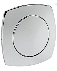 Knop + ring convex verchroomd ABS