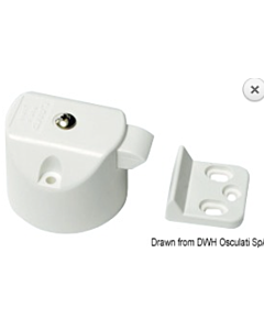 Serrure pour porte d'armoire plastique blanc