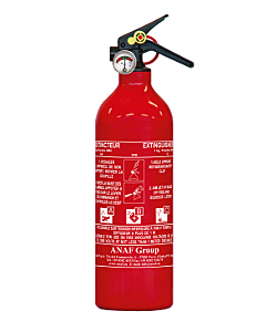 Portable fire extinguisher 2 kg ABC with gauge France+United Kingdom
