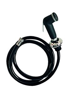 Shower head with hose 2m and holder black
