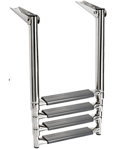 4-staps telescopische ladder voor platforms ovale buizen