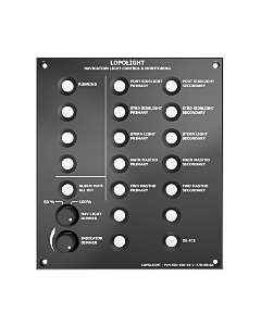 Lopolight control panel, 14 button, 2 dimmers