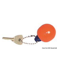 Bolvormige fender sleutelhanger rood/blauw