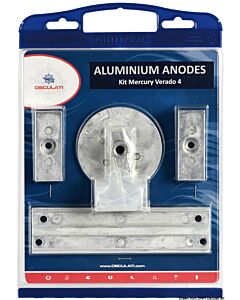 Anode kit for Mercury 4-pcs. aluminium