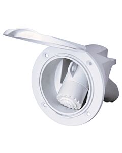Plastimo Deckshower white with round housing white + Threaded hose for shower spray cap 3m