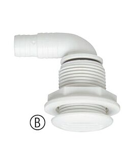 Plastic vent round ⌀ 16-19mm white