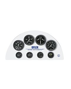 Uflex instruments for dashboard, black dial Hourmeter