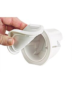 Shower Head with White Round Housing and 3m Hose