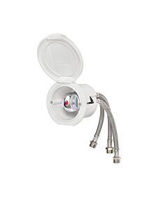 Mixer Tap with Flexible Spout and White Round Housing