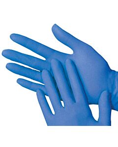 Hi-risk blauwversterkte latex handschoenen