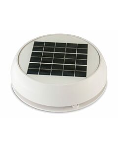 Solar dag & nacht ventilator kunststof wit met batterij dia 254mm whole 120,6mm