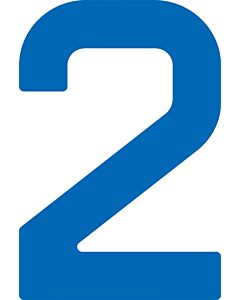 Numéro de voile 23,5cm bleu