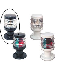 All-round white pedestal light black housing