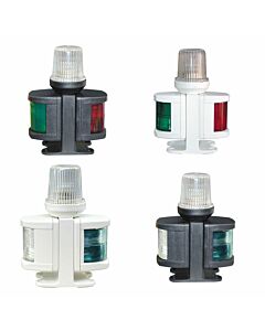 Tri-color combination light white, port and starboard black housing