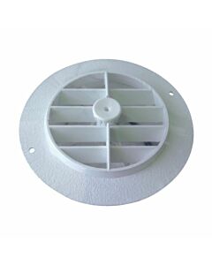 Grille d'aération (verrouillable) ronde 100 mm blanc