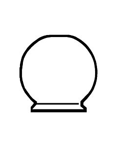 Ball glass opal white 70mm