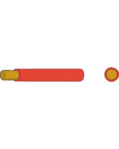 Dunwandige montage kabel 1.5mm� rood per meter